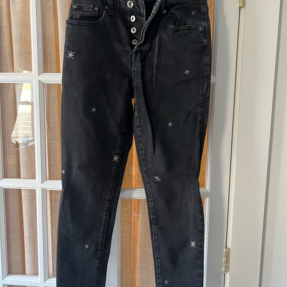 Pistola Black Star-Embellished High-waisted Jeans